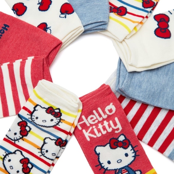 Hello Kitty Womens No Show Socks 10 Pack - Picture 10 of 11
